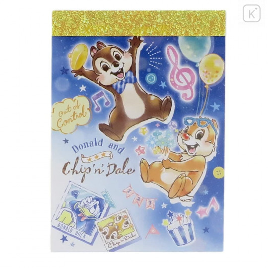 Japan Disney Mini Notepad - Chip & Dale Fireworks - 1