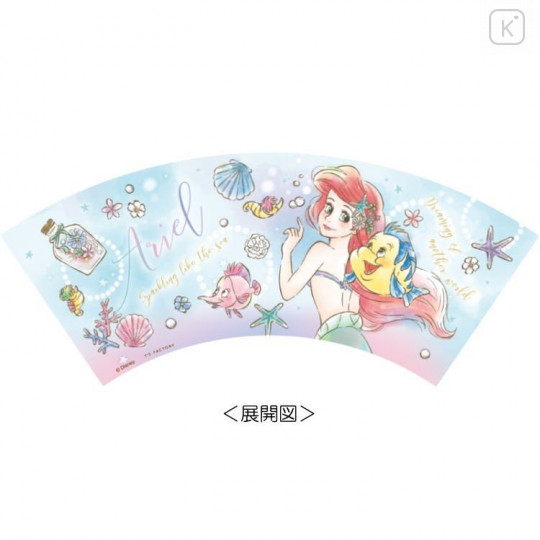 Japan Disney Princess Acrylic Tumbler - Little Mermaid Ariel & Flounder - 2