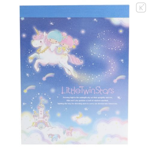 Japan Sanrio Mini Notepad - Little Twin Stars Meteor - 1