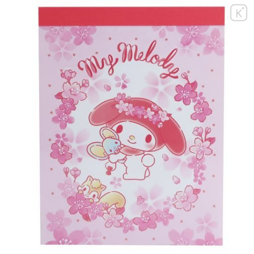 Japan Sanrio Mini Notepad - My Melody Sakura - 1