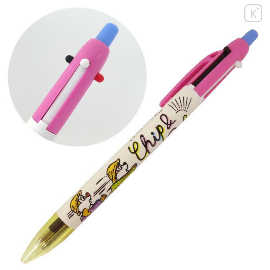 Japan Disney 2+1 Multi Ballpoint Pen & Mechanical Pencil - Chip & Dale Run - 1