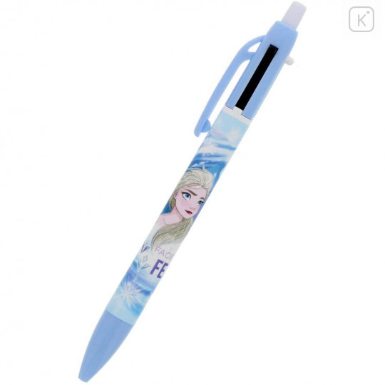 Japan Disney 2+1 Multi Color Ball Pen & Mechanical Pencil - Elsa Face Your Fear - 2