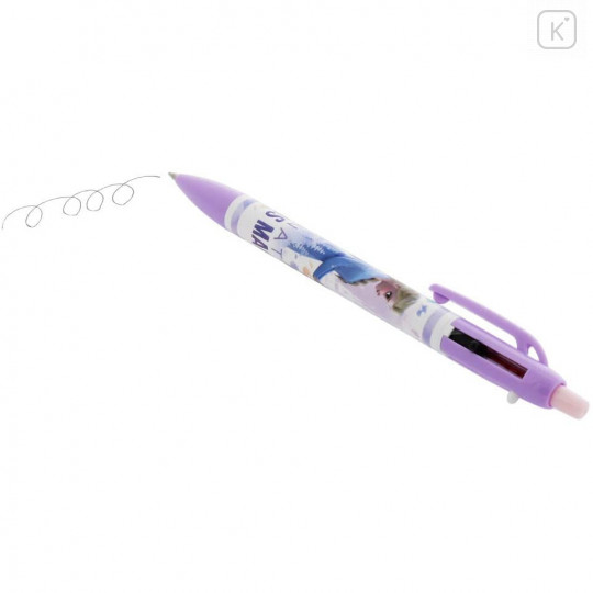 Japan Disney 2+1 Multi Color Ball Pen & Mechanical Pencil - Elsa & Anna 3D - 4