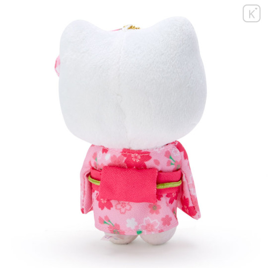 Japan Sanrio Mascot Holder - Hello Kitty / Sakura Kimono Pink - 3