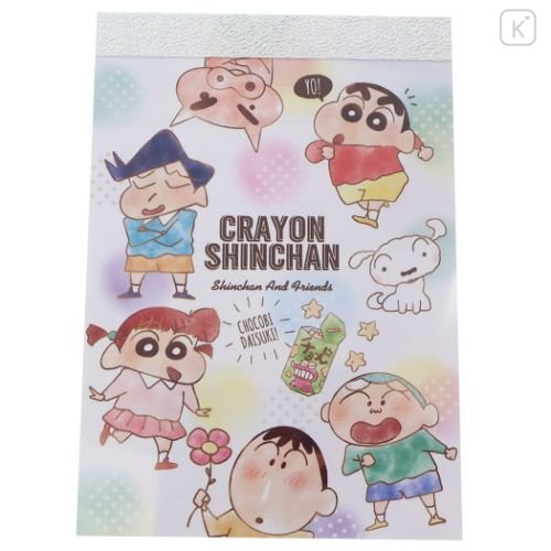 Japan Crayon Shin-chan Mini Notepad - Friends White - 1