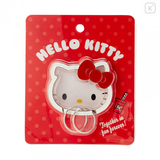 Japan Sanrio Face Frame Key Chain - Hello Kitty - 1