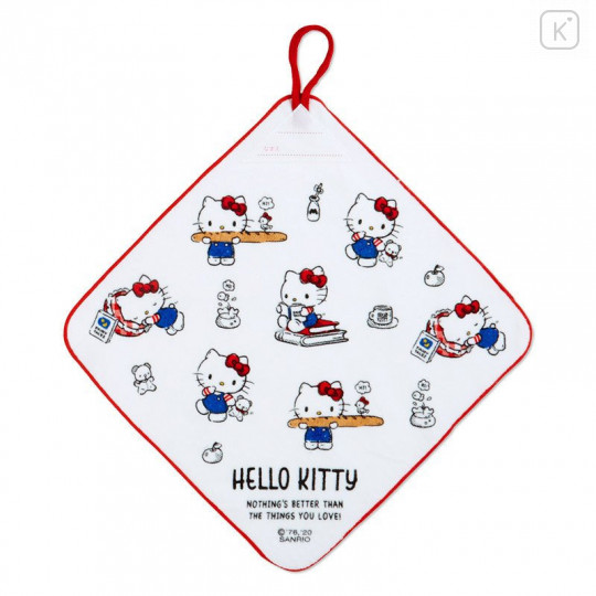 Japan Sanrio Handkerchief Wash Towel Set - Hello Kitty - 4