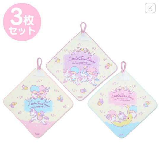 Japan Sanrio Handkerchief Wash Towel Set - Little Twin Stars - 1