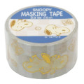 Japan Peanuts Washi Paper Masking Tape - Snoopy White with Gold Foil - 1