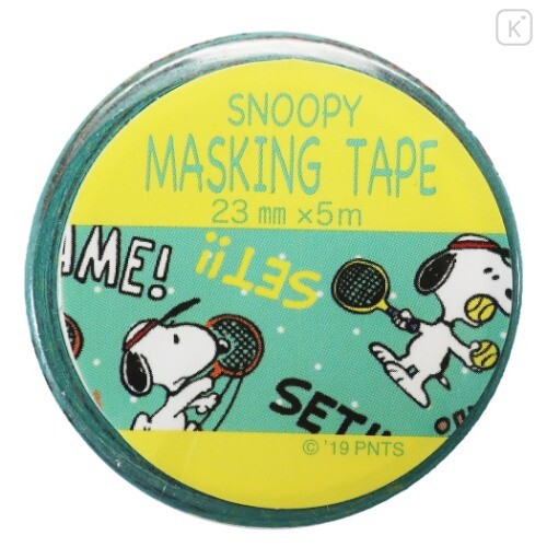 Japan Peanuts Washi Paper Masking Tape - Snoopy Tennis - 2