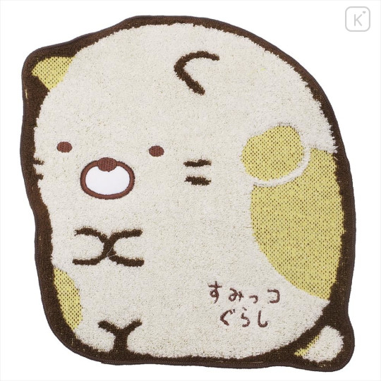 Japan San-X Die-cut Jacquard Mini Towel - Sumikko Gurashi : Neko Calico Cat - 1