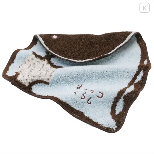 Japan San-X Die-cut Jacquard Mini Towel - Sumikko Gurashi : Tokage Dinosaur Lizard - 3