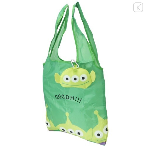 Japan Disney Eco Shopping Bag - Toy Story Little Green Men Face - 2