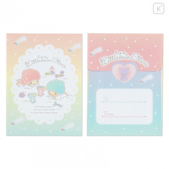 Japan Sanrio Mini Letter Set - Little Twin Stars - 6