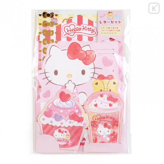 Japan Sanrio Diecut Mini Letter Set - Hello Kitty - 1