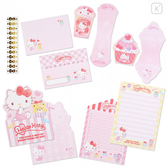 Japan Sanrio Diecut Mini Letter Set - Hello Kitty - 2