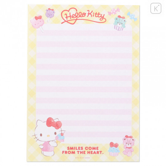 Japan Sanrio Diecut Mini Letter Set - Hello Kitty - 5