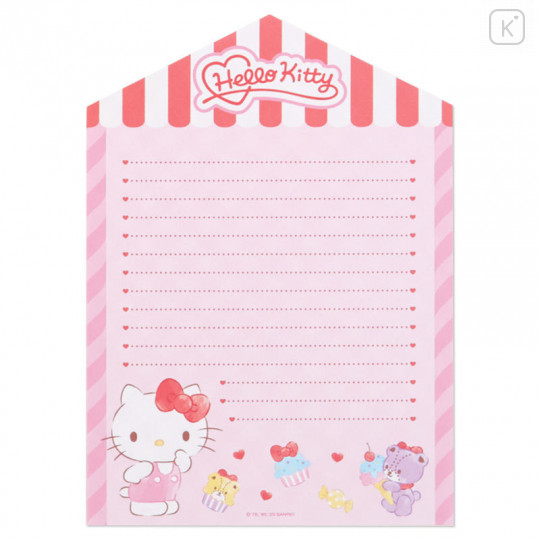 Japan Sanrio Diecut Mini Letter Set - Hello Kitty - 6