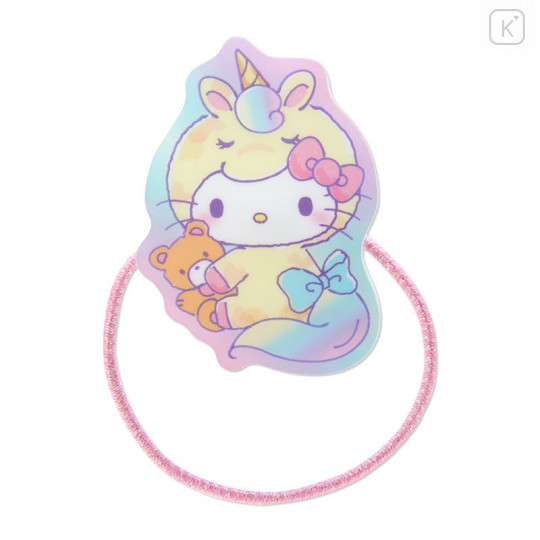 Japan Sanrio Acrylic Charm Hair Tie - Hello Kitty Unicorn Party - 1