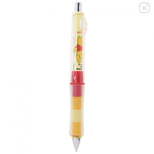 Japan Disney Dr. Grip Play Border Shaker Mechanical Pencil - Pooh & Piglet with Bee - 2