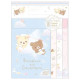 Japan San-X Letter Writing Volume Set - Rilakkuma / Korilakkuma & Chairoikoguma Fluffy Angel