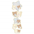 Japan San-X Sticker Sheet - Rilakkuma / Korilakkuma & Chairoikoguma Fluffy Angel / Blue - 2