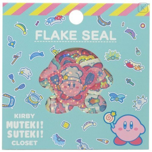 Japan Kirby Masking Seal Flake Sticker - Glitter Cosplay Green - 1