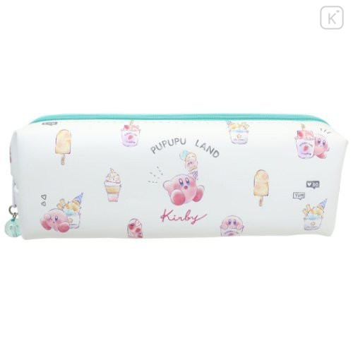 Japan Nintendo Zipper Makeup Stationery Pencil Bag Pouch - Kirby Ice Cream - 1