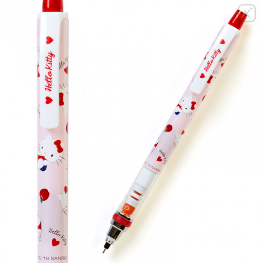 Japan Sanrio Kuru Toga Mechanical Pencil - Hello Kitty / Apple - 2