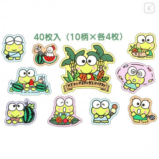 Japan Sanrio Summer Stickers with T-shirt Bag - Keroppi - 4