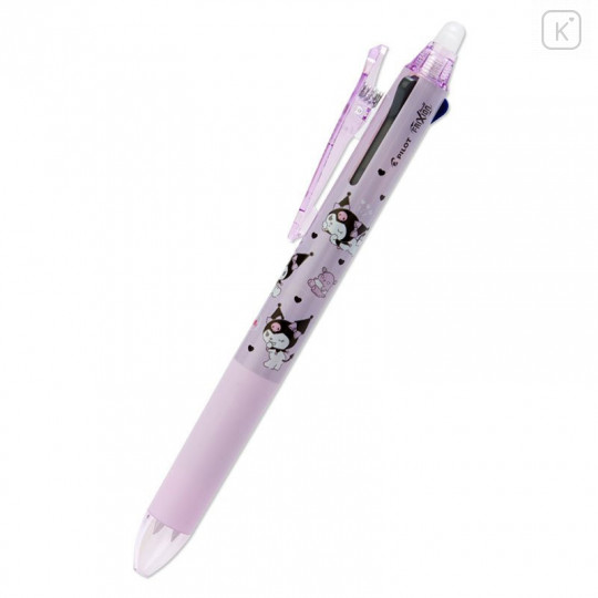 Japan Sanrio FriXion Erasable 3 Color Multi Gel Pen - Kuromi - 2