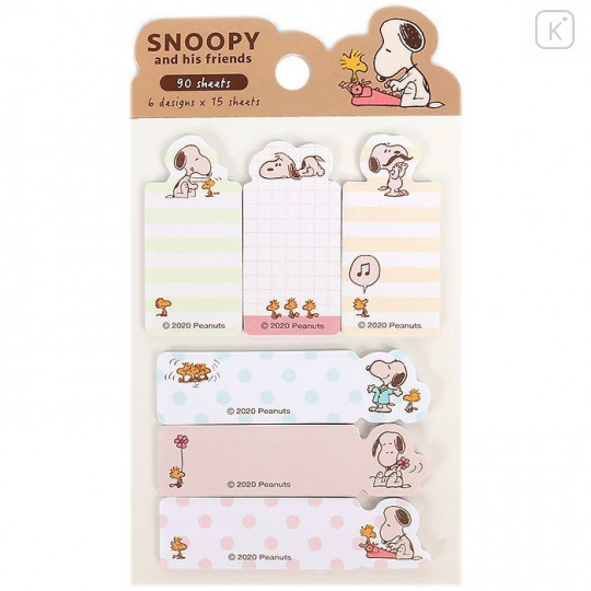 Japan Peanuts Sticky Notes Set - Snoopy - 1