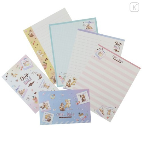 Japan Disney Letter Envelope Set - Chip & Dale - 1