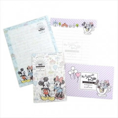 Japan Disney Letter Envelope Set - Mickey Mouse & Minnie Mouse