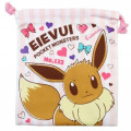 Japan Pokemon Drawstring Bag - Eevee Pink - 2