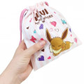 Japan Pokemon Drawstring Bag - Eevee Pink - 4