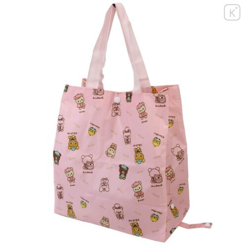 Japan Rilakkuma Eco Shopping Bag - Friends Pink - 1