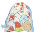 Japan Sumikko Gurashi Drawstring Bag - Strawberry - 1