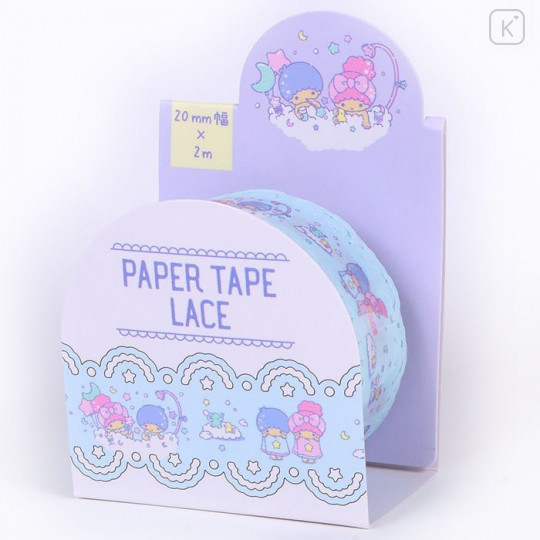 Japan Sanrio Lace Washi Paper Masking Tape - Little Twin Stars - 1