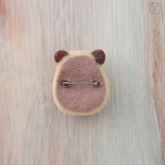 Japan Hamanaka Akurene Pom Pom Craft Kit - Hamster Brooch - 2