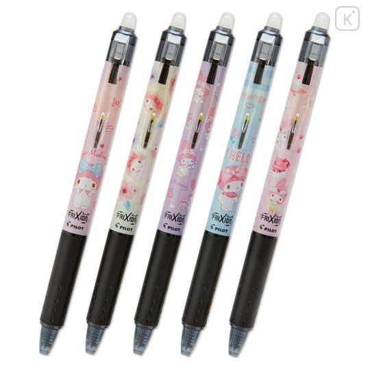 Japan Sanrio FriXion Ball Knock Erasable Gel Pen 5pcs Set - My Melody - 2