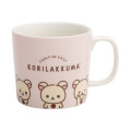 Japan San-X Rilakkuma Pottery Mug - Feel So Easy Korilakkuma Pink - 1