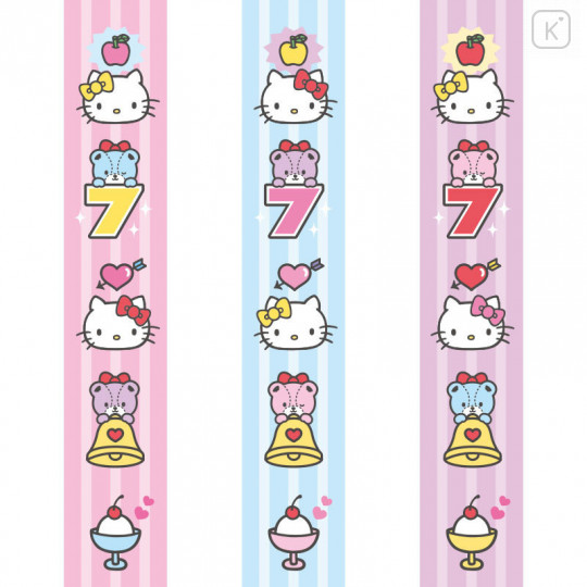 Japan Sanrio Washi Paper Masking Tape Set with Slot Machine Cutter - Hello Kitty - 6