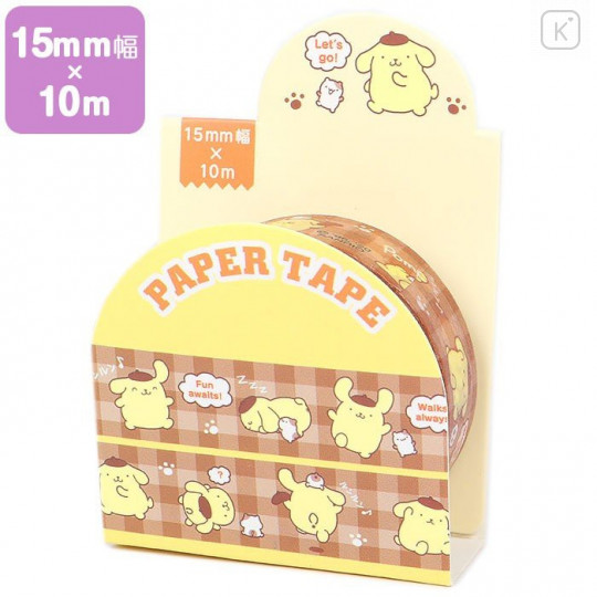 Japan Sanrio Washi Paper Masking Tape - Pompompurin - 1