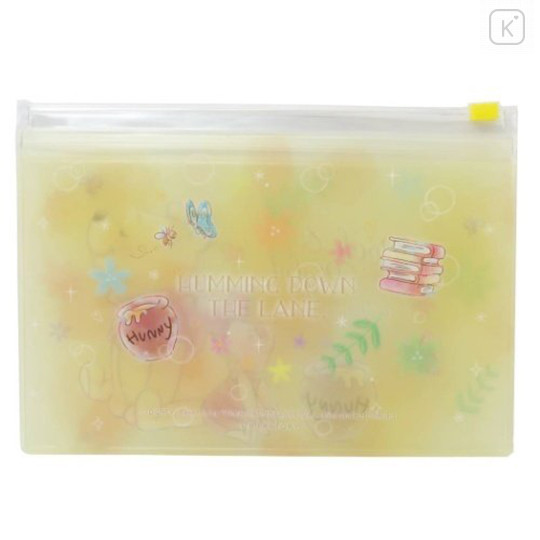 Japan Disney 2 Pocket Zip Pouch - Winnie the Pooh - 2
