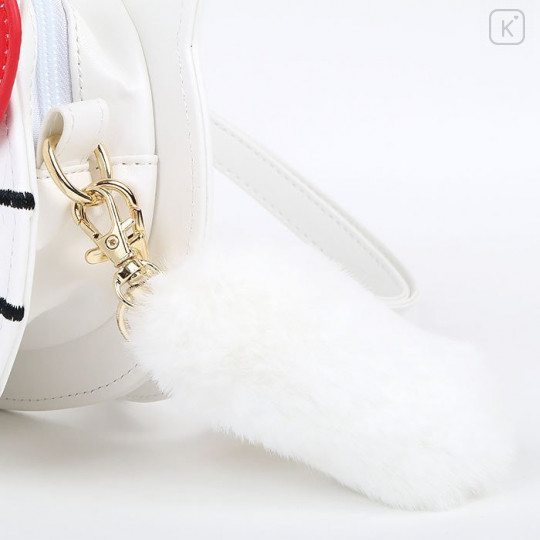 Japan Sanrio Fluffy Zipper Shoulder Bag - Hello Kitty - 7
