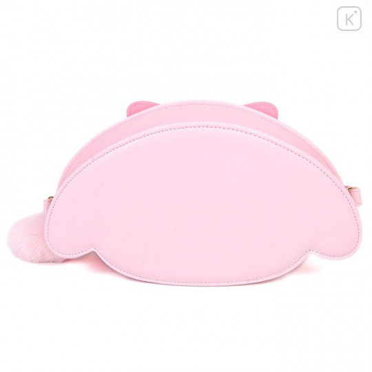 Japan Sanrio Fluffy Zipper Shoulder Bag - My Melody - 3