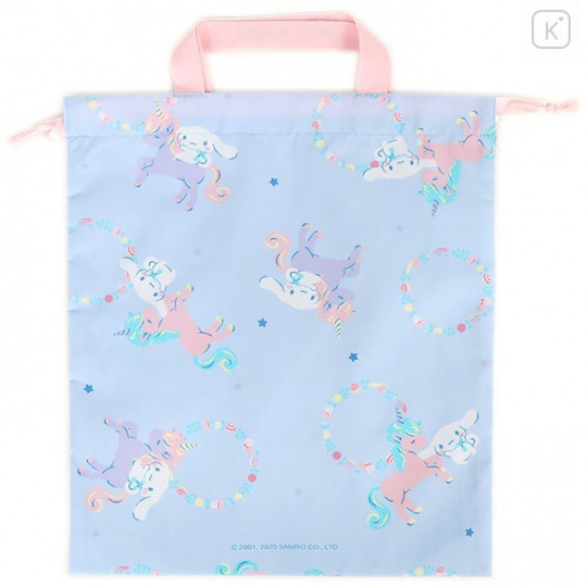 Japan Sanrio Drawstring Bag with Handle - Cinnamoroll & Unicorn - 2