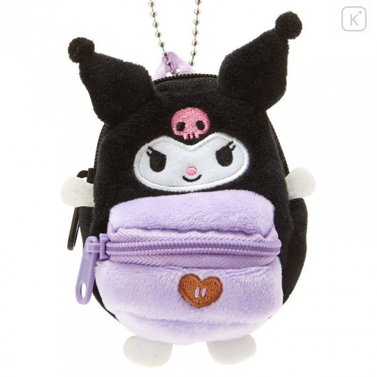 Japan Sanrio Mini Backpack Mascot Keychain - Kuromi - 2