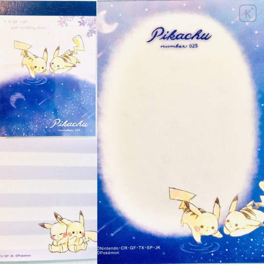 Japan Pokemon Mini Notepad - Pikachu Star Night - 1